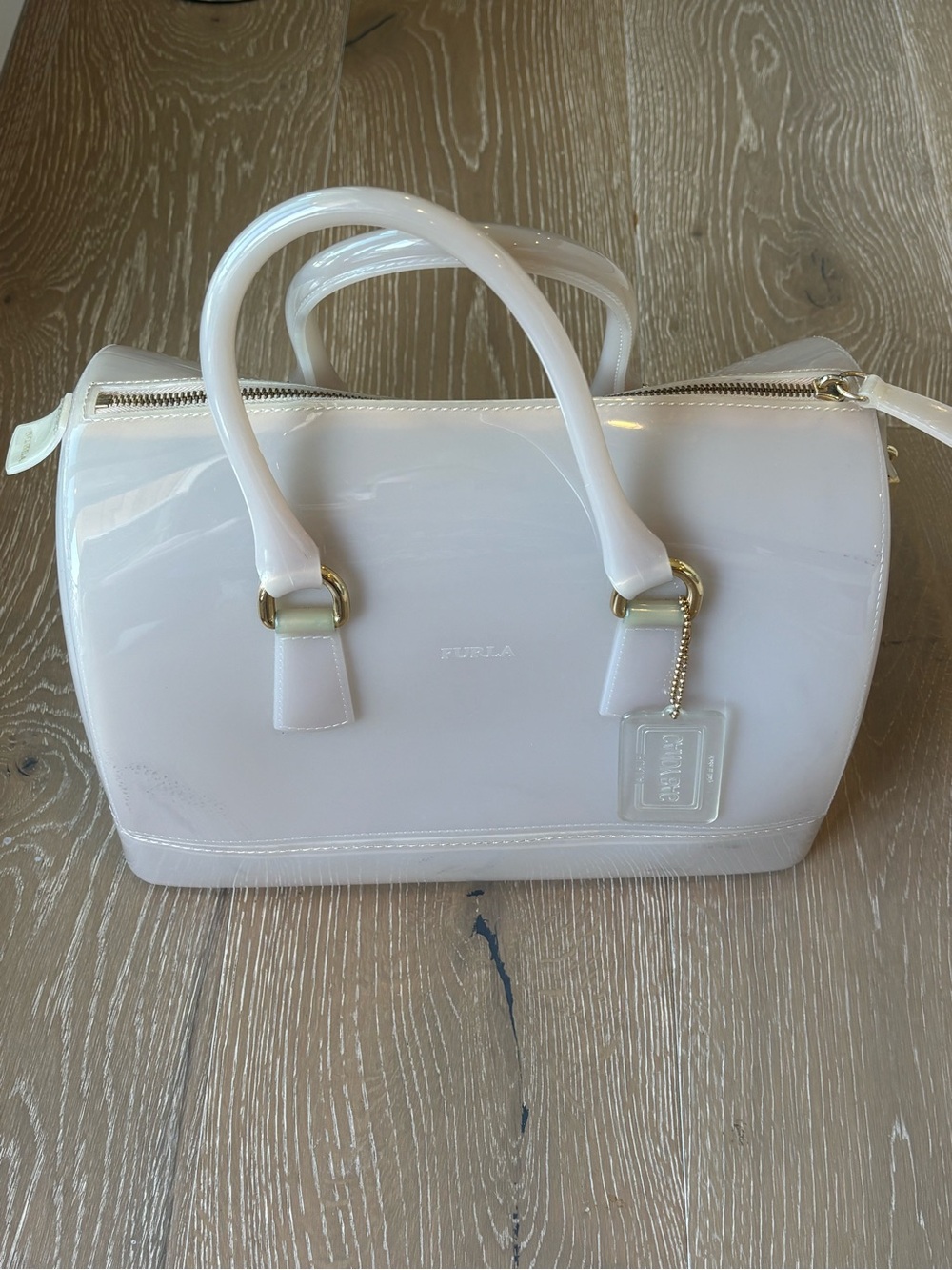 Furla Rose Candy Glossy Dome Satchel - Picture 2 of 10